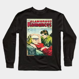 Vintage Romance Comic Book Cover - Glamorous Romances Long Sleeve T-Shirt